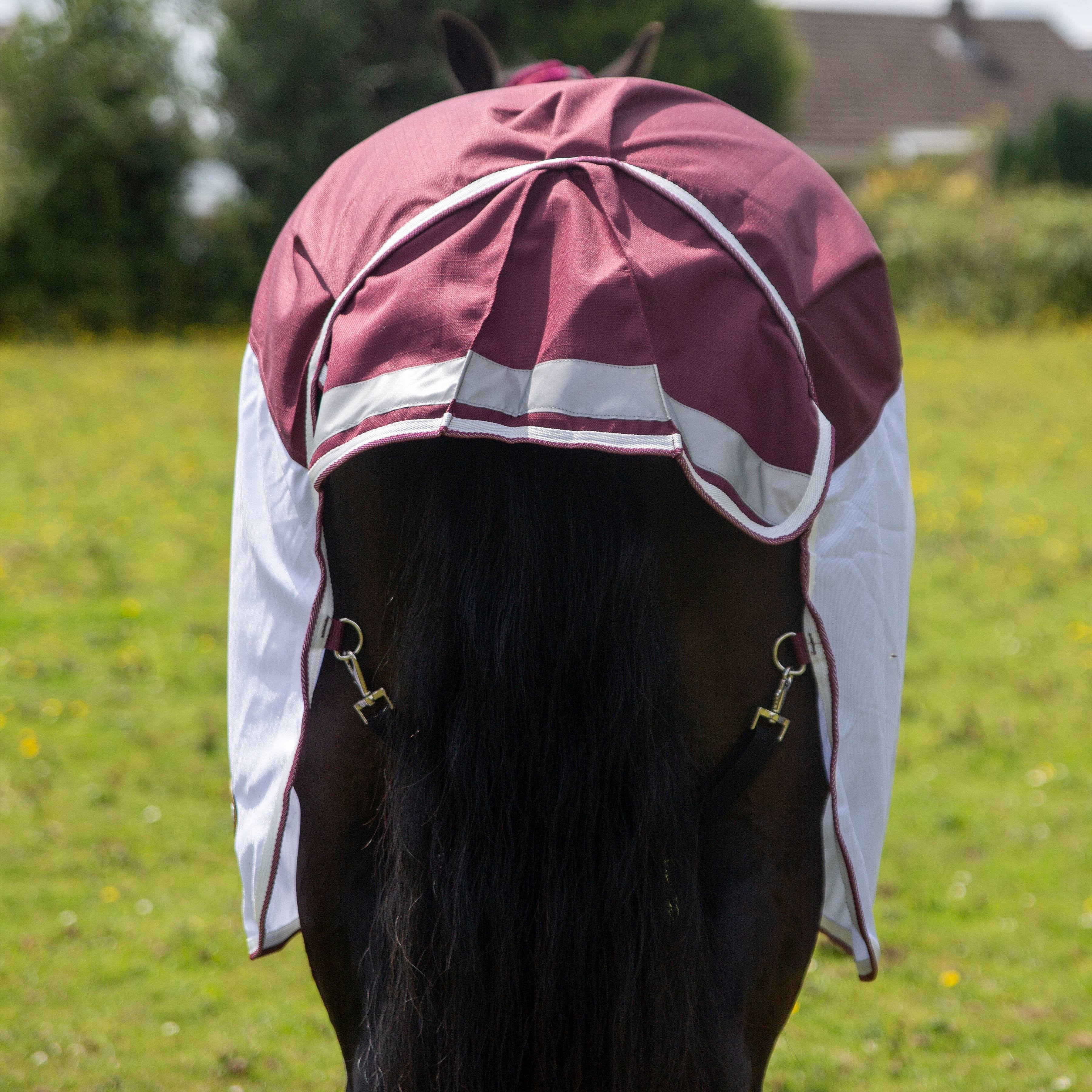 Gallop TROJAN Xtra Turnout Fly Rug, 1200 Denier, UV Protect, Fixed Neck Combo