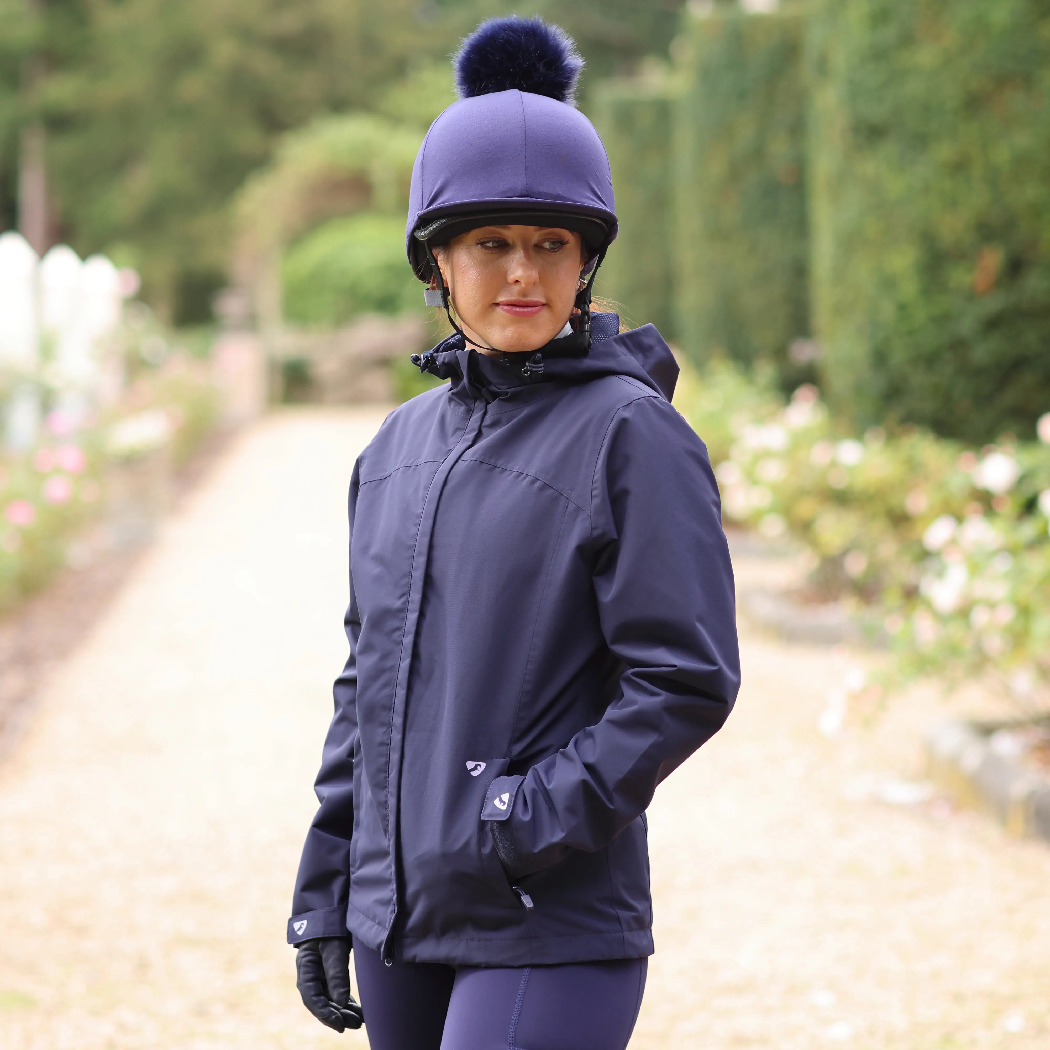 Shires Aubrion Ladies Cloudburst Raincoat Jacket, Womens, XXS-XXXL, Navy