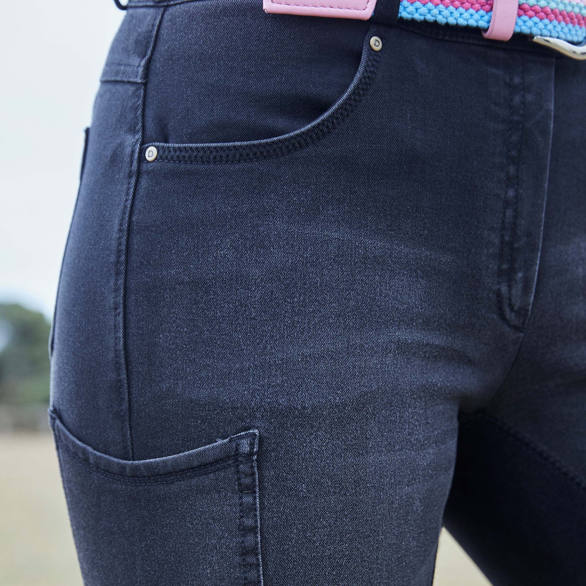 DUBLIN BREECHES SHONA FULL SUEDE SEAT DENIM, Womens, 2 Colours, 24"-38"