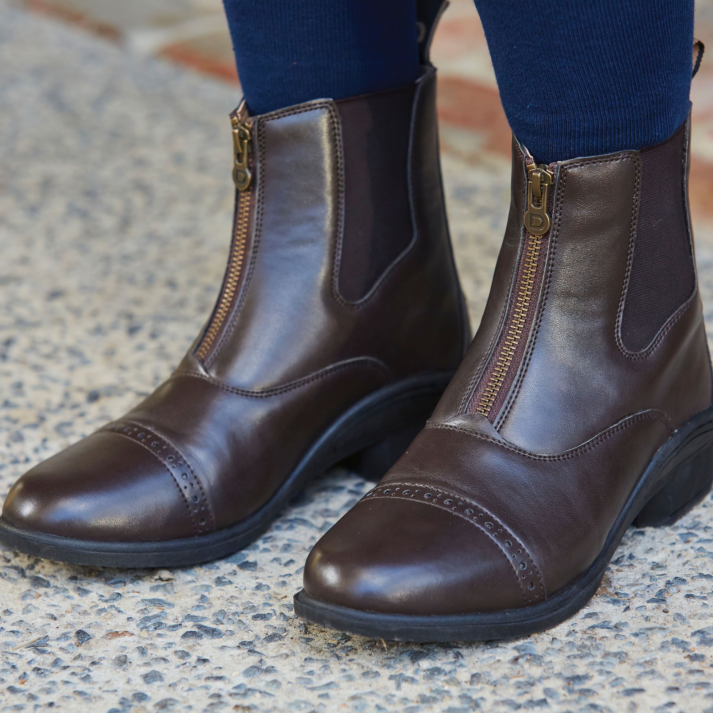 Dublin Altitude Zip Paddock Jodhpur Boots, Black, Brown, UK Size 3 - 9