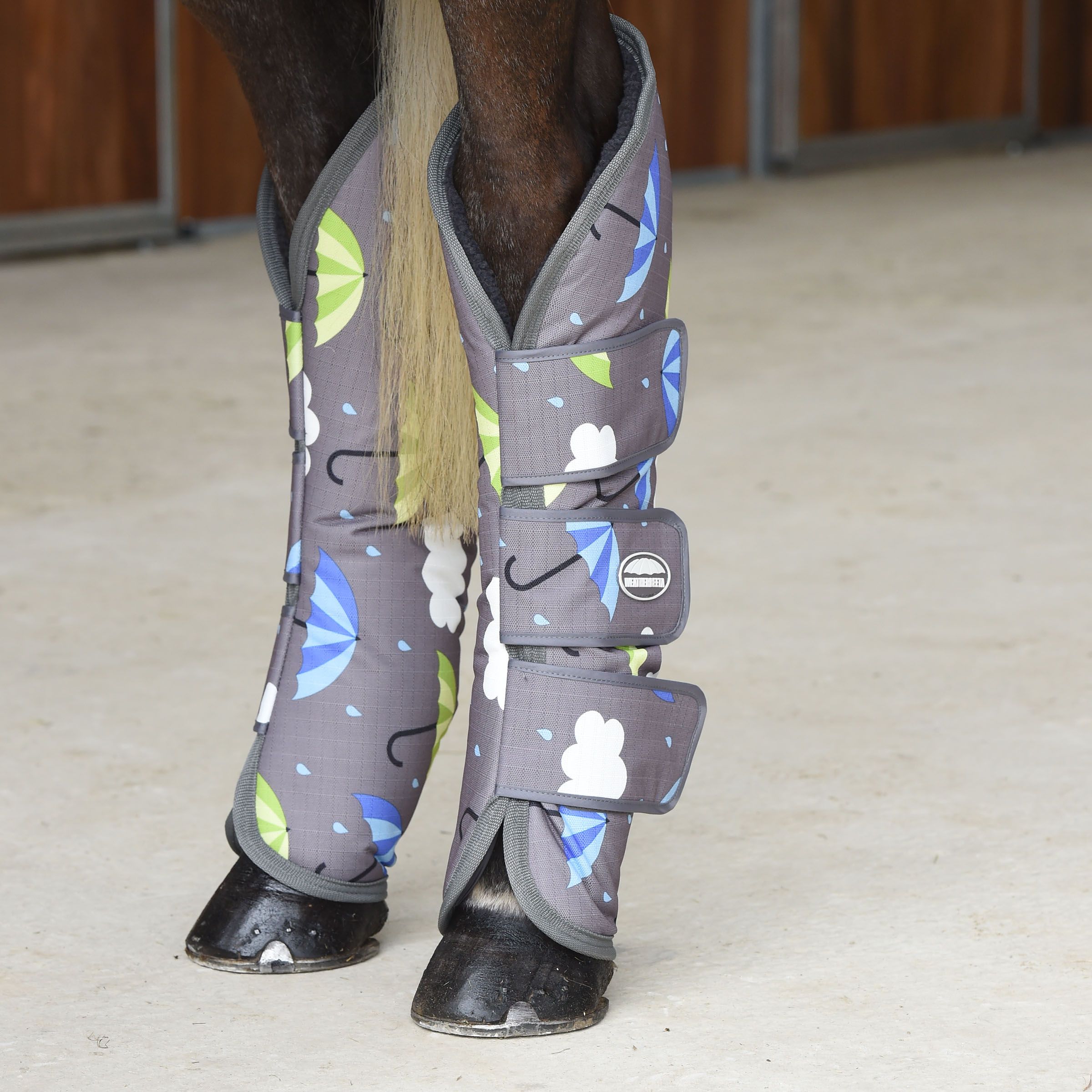 Weatherbeeta 1200d Wide Tab, Long Horse Travel Boots, Umbrella Print
