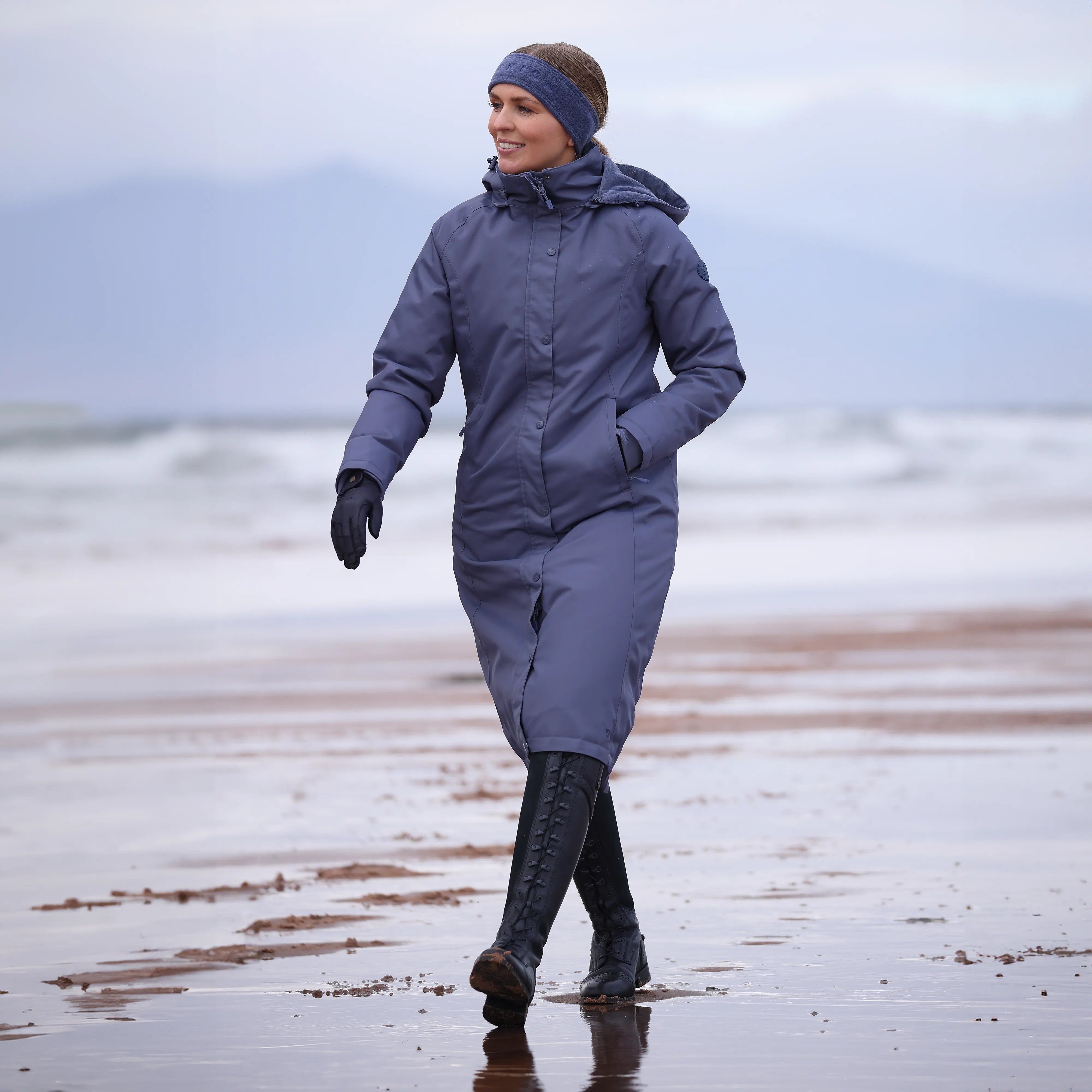 Shires Aubrion Halcyon Ladies Long Coat, Womens, Waterproof, XXS-XXXL, 2 Colours