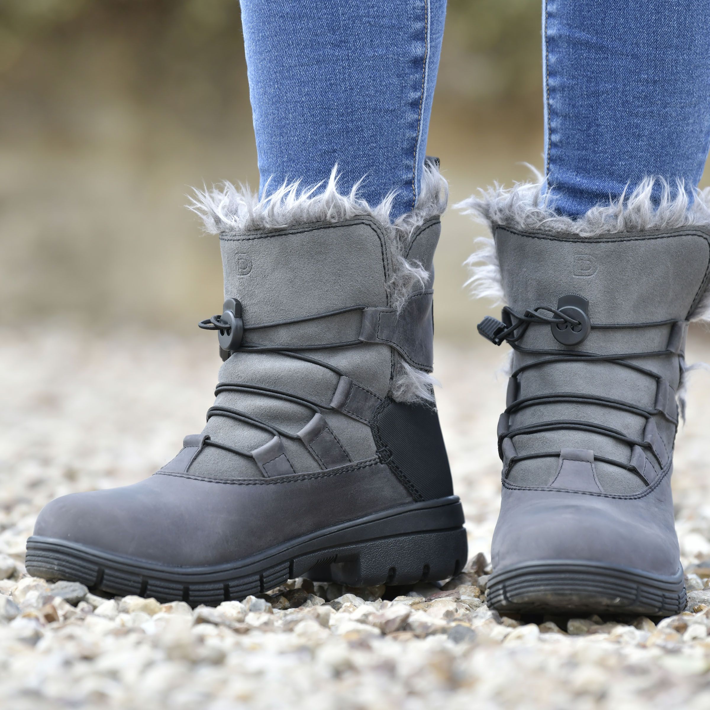 Dublin Boyne Short Country Boots, Waterproof Lining, Faux Fur Lining, UK 3-11