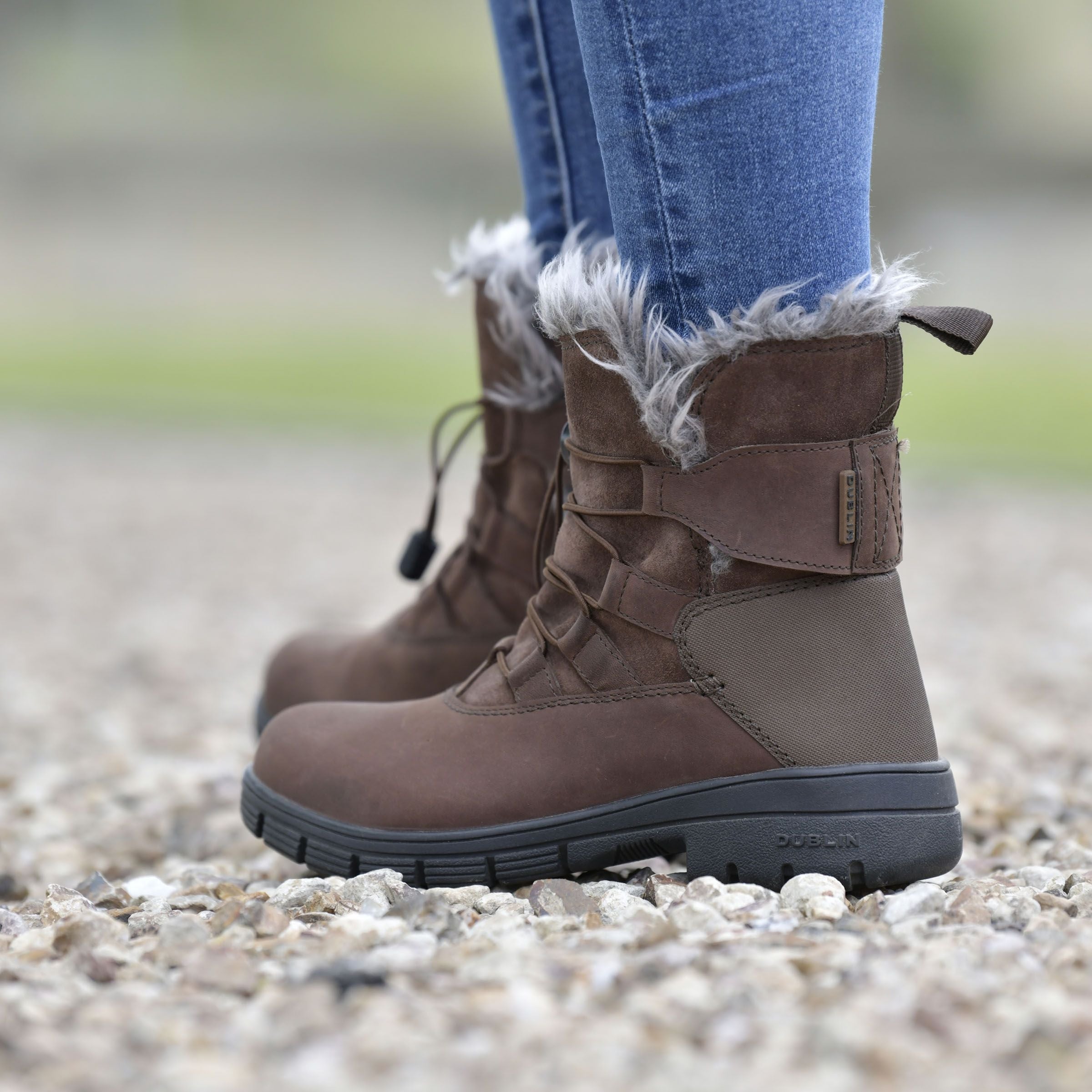 Dublin Boyne Short Country Boots, Waterproof Lining, Faux Fur Lining, UK 3-11