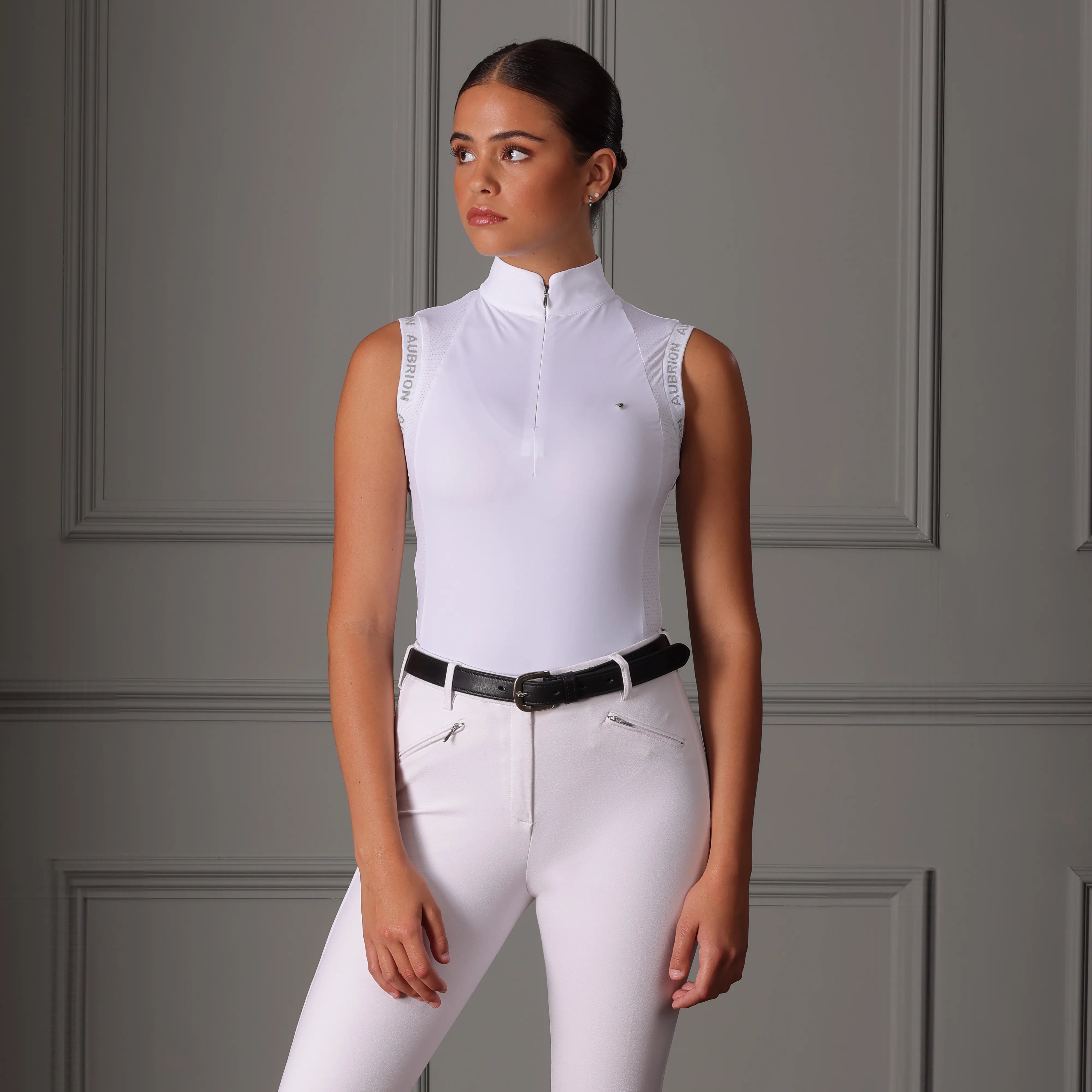 Shires Aubrion Ladies Newbel Sleeveless Show Shirt, Womens, 2 Colours, XXS-XXXL