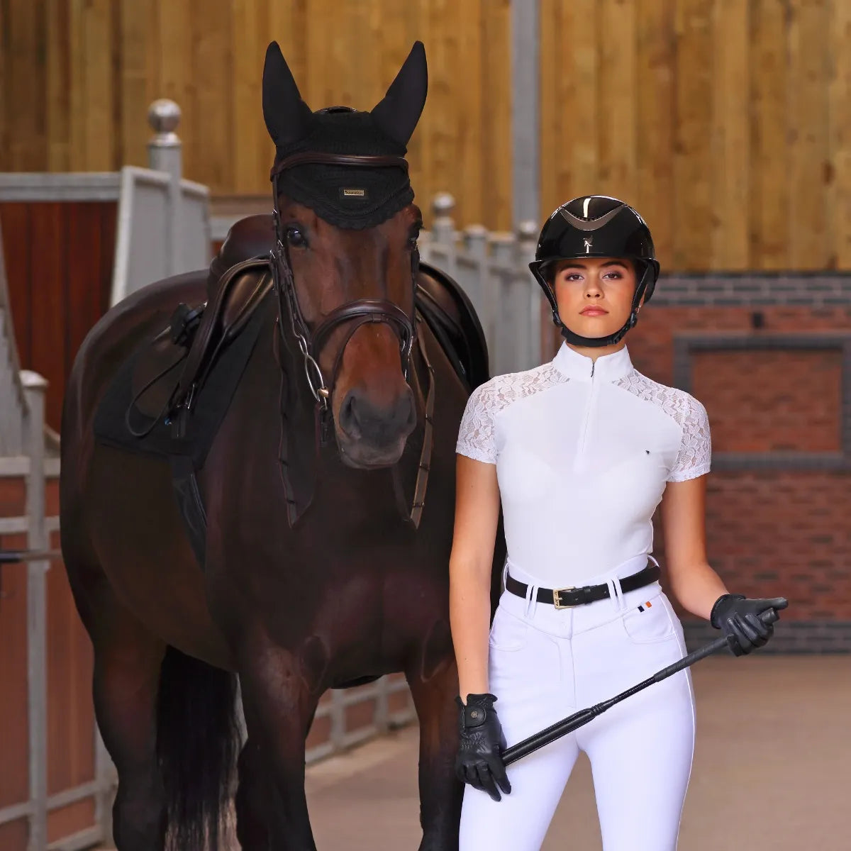 Shires Aubrion Ladies Ambel Show Shirt, Womens, White,  XXS - XXXL