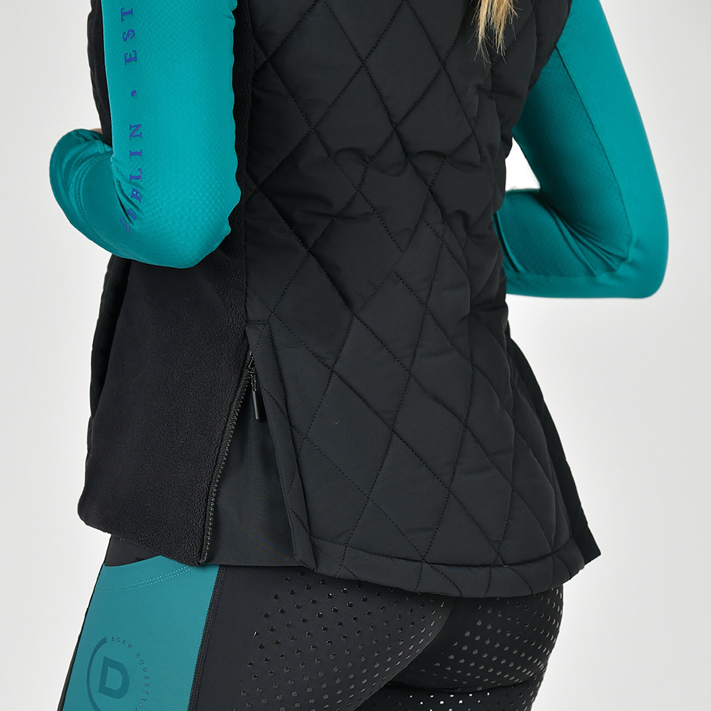 Dublin Quinn Quilted Ladies Gilet Body Warmer, Black, Womens, XXS-XL.