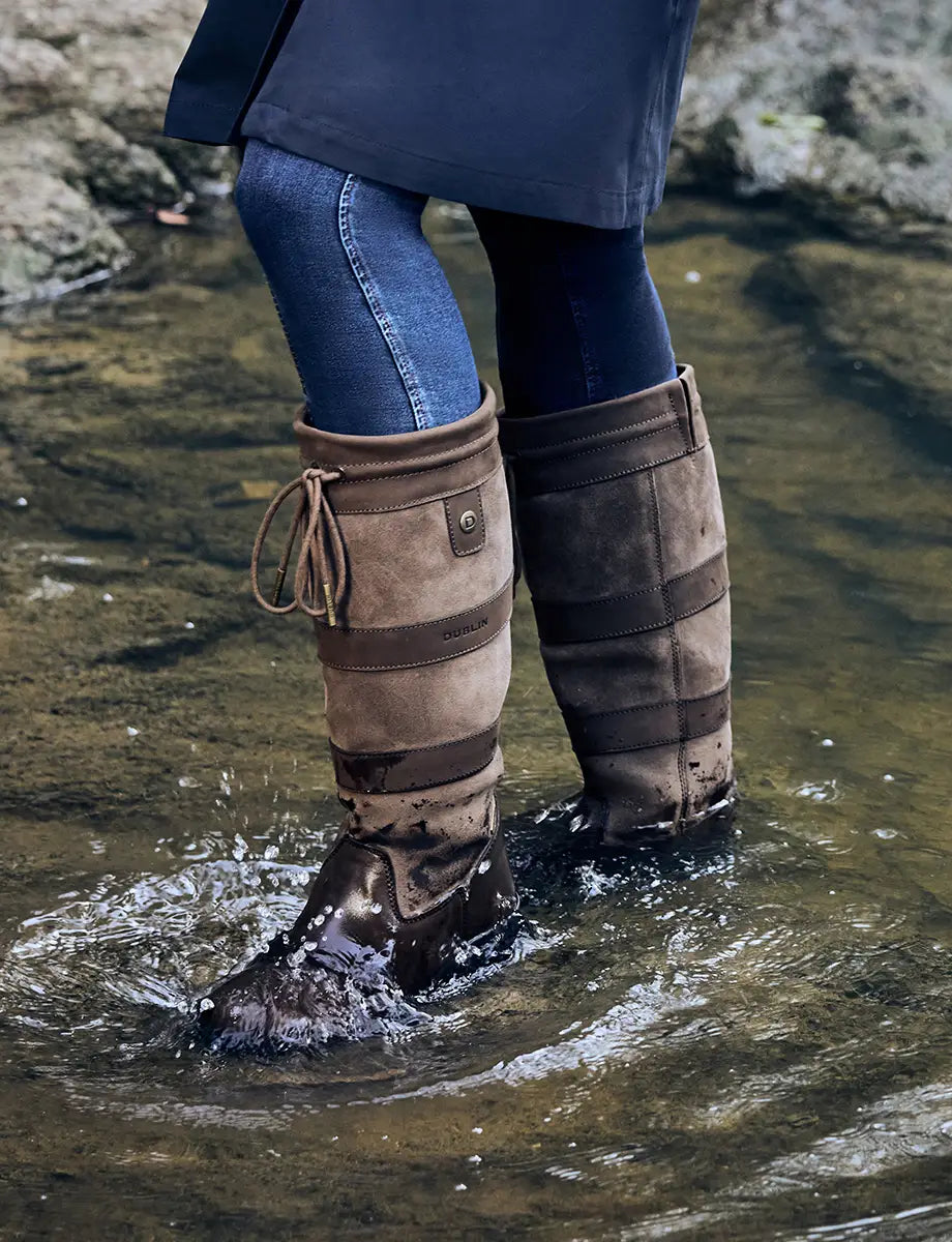 Dublin River Boots IV Waterproof Membrane Unisex Country Boots, Chocolate