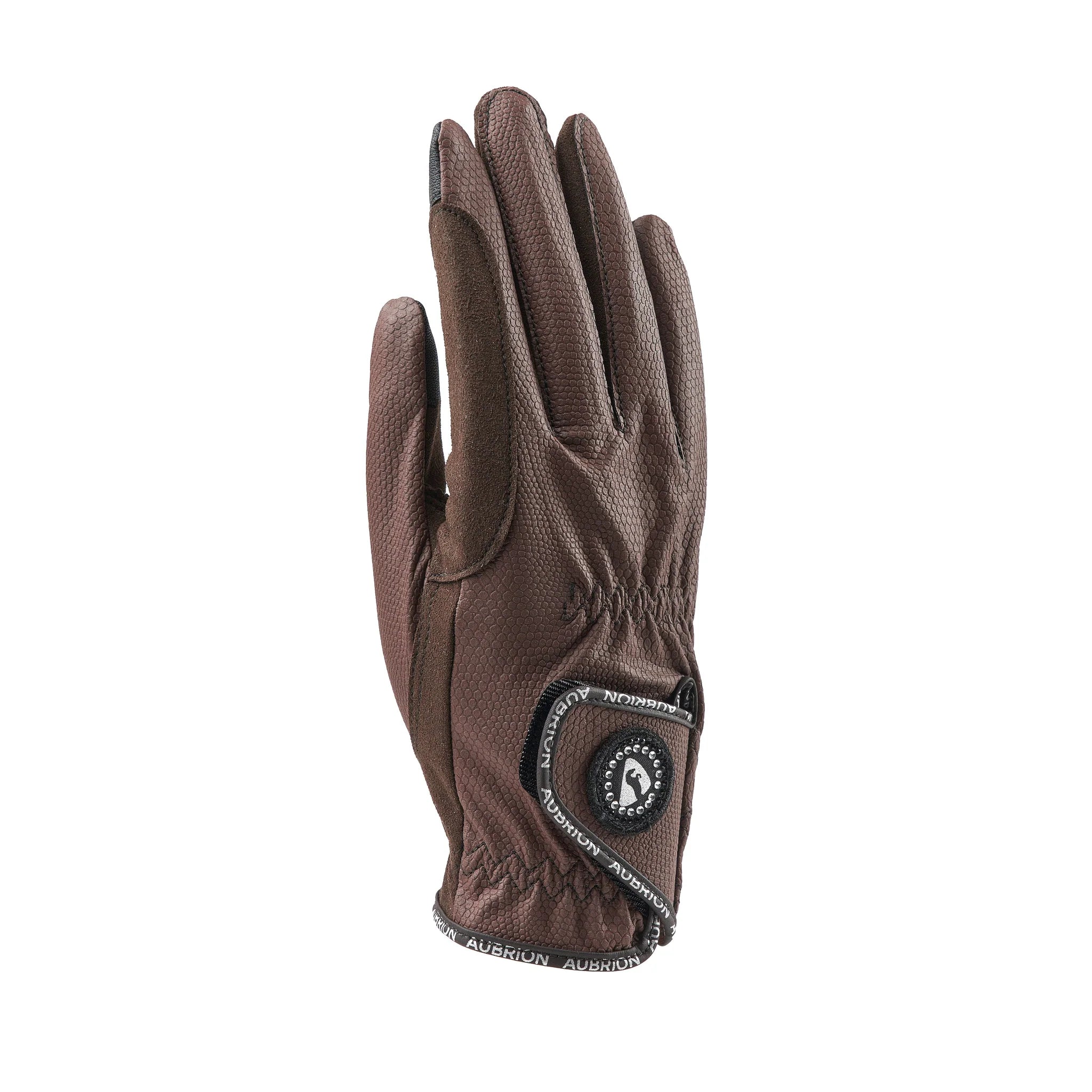 Shires Aubrion Aachen Riding Gloves, Adult, Black, Navy, Brown or White.