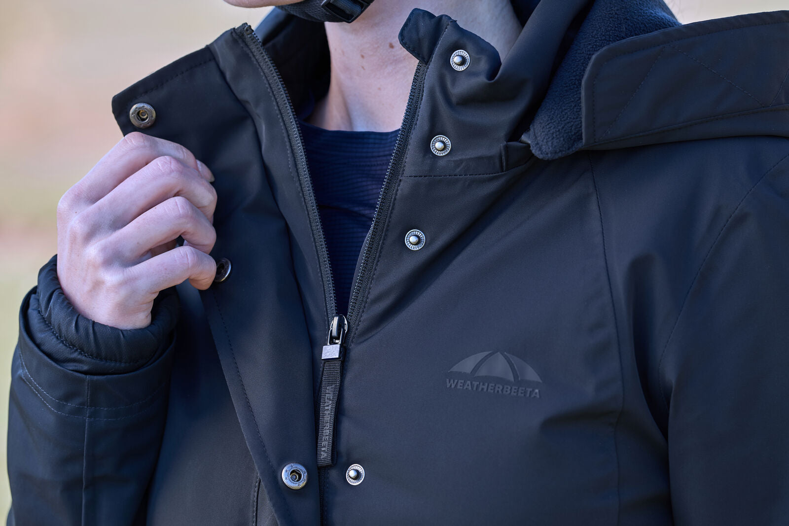 WEATHERBEETA PROTECT LADIES JACKET WITH HIGH NECK, DETACH HOOD, WATERPROOF