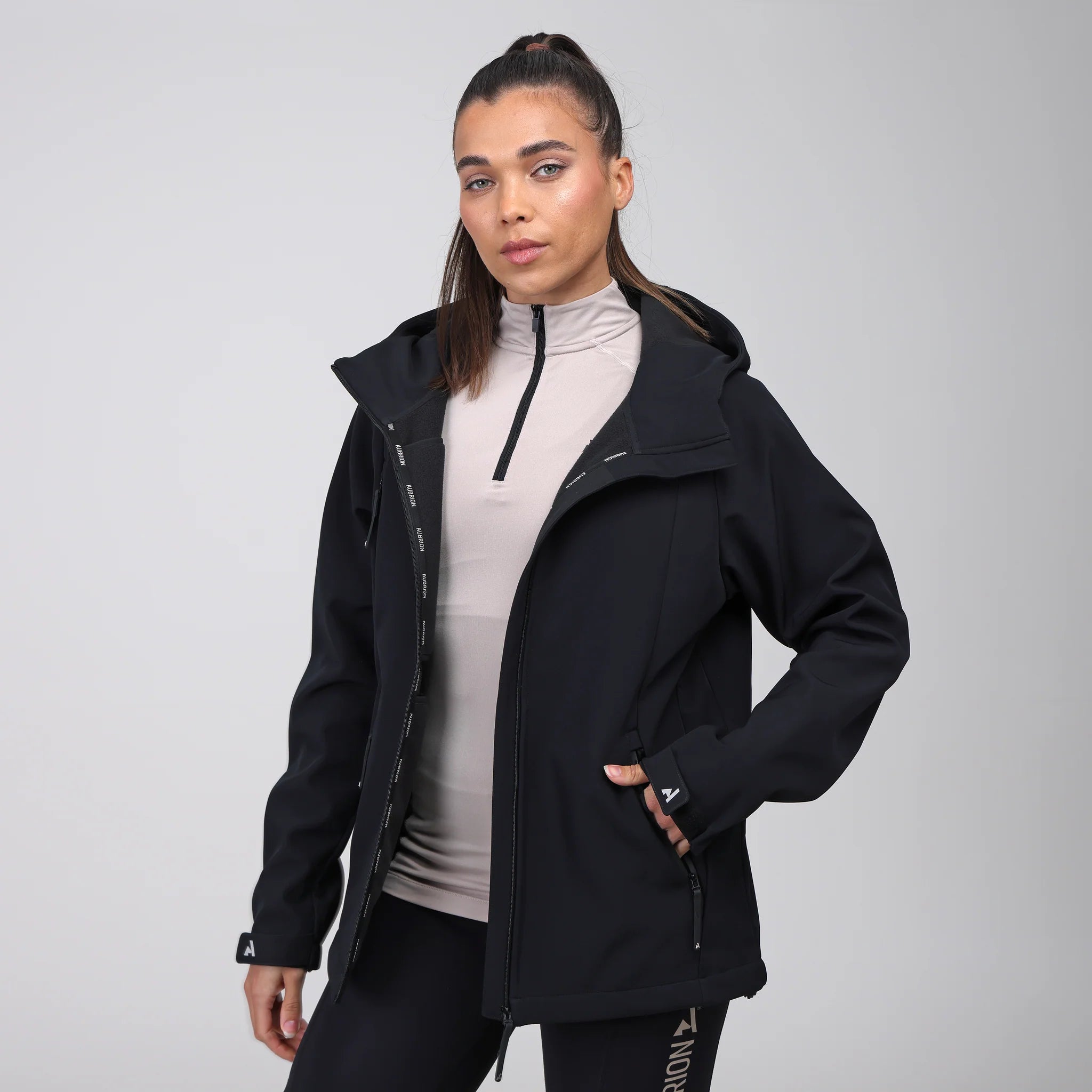 Shires Aubrion React Unisex Coat/Jacket , Windproof, Hood, Fleece Inner,
