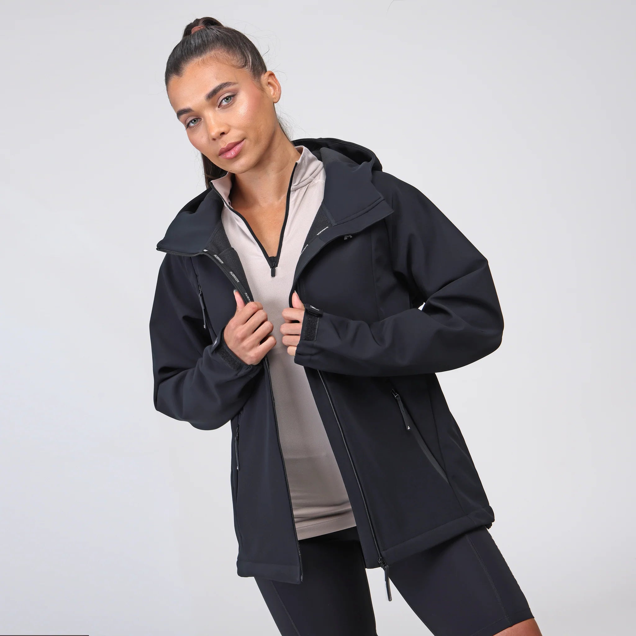Shires Aubrion React Unisex Coat/Jacket , Windproof, Hood, Fleece Inner,