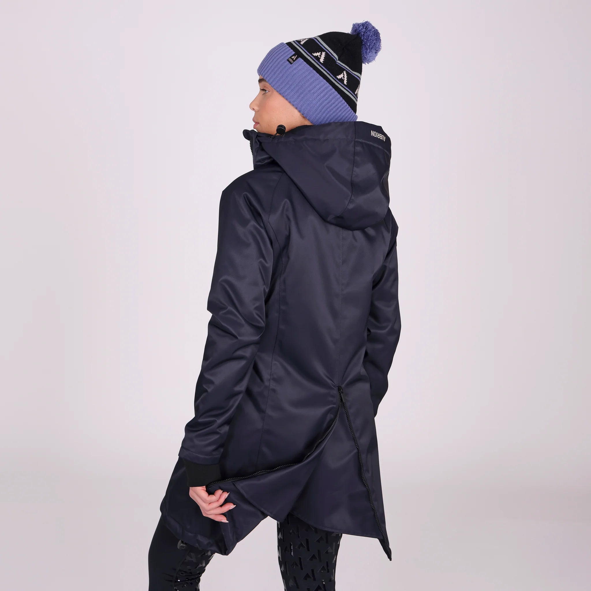Shires Aubrion React Mid Length Coat, Ladies, Waterproof, Detachable Hood,