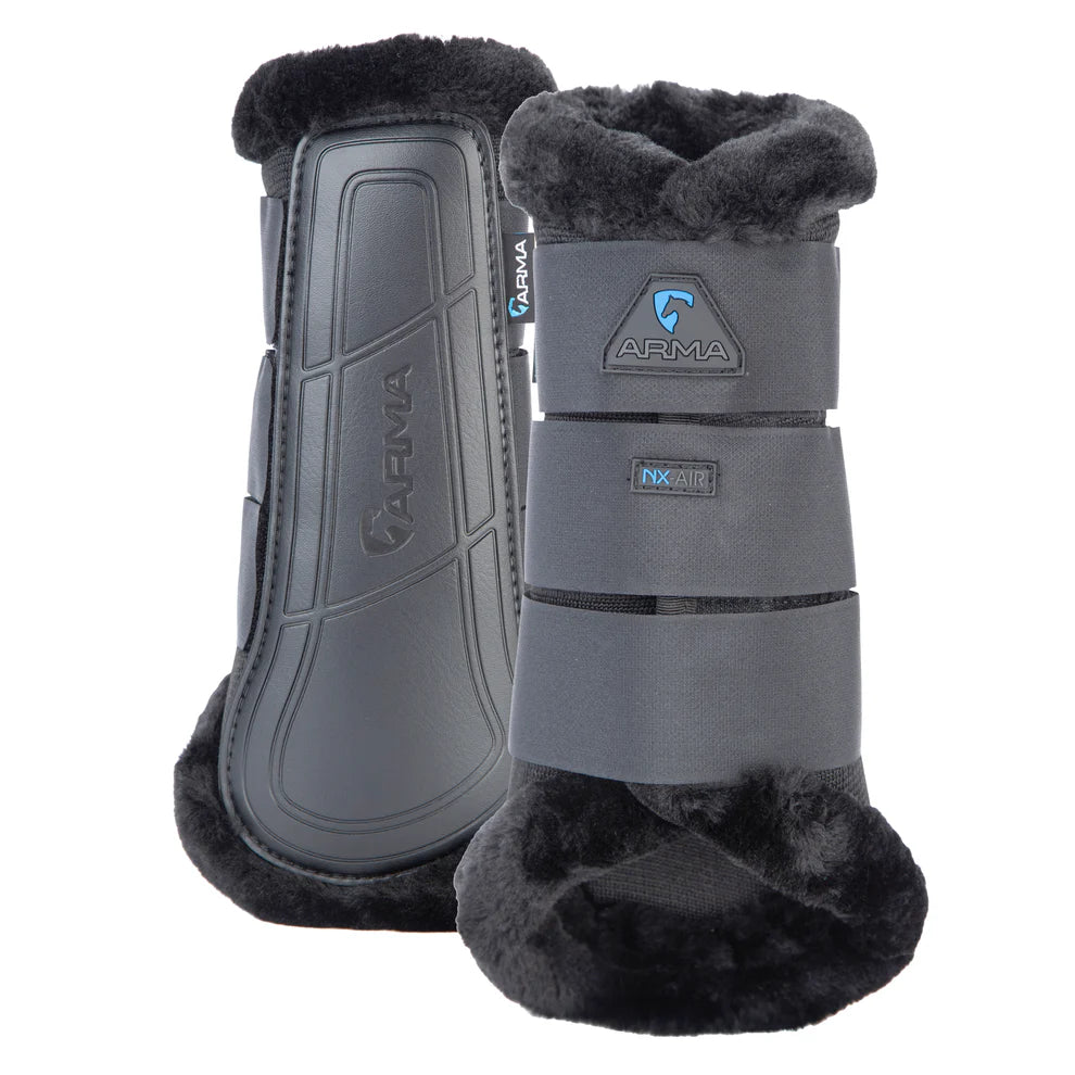 Shires Arma NX-AIR SupaFleece Brushing Boots, Black or Brown, 5 Sizes
