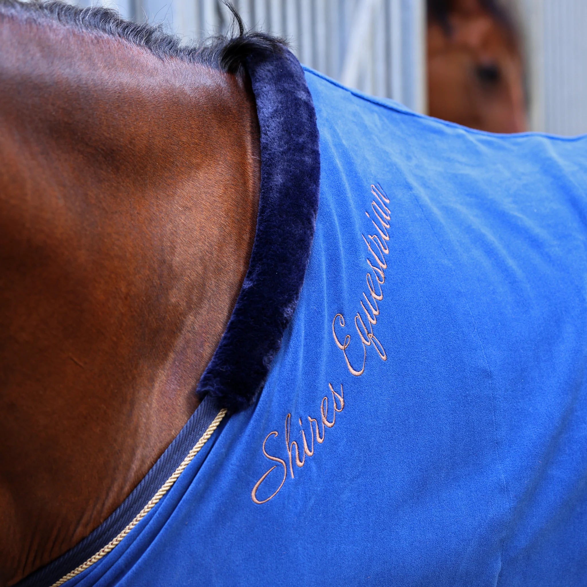 Shires Deluxe Fleece Show Rug, Navy, 5'6"-7'0"