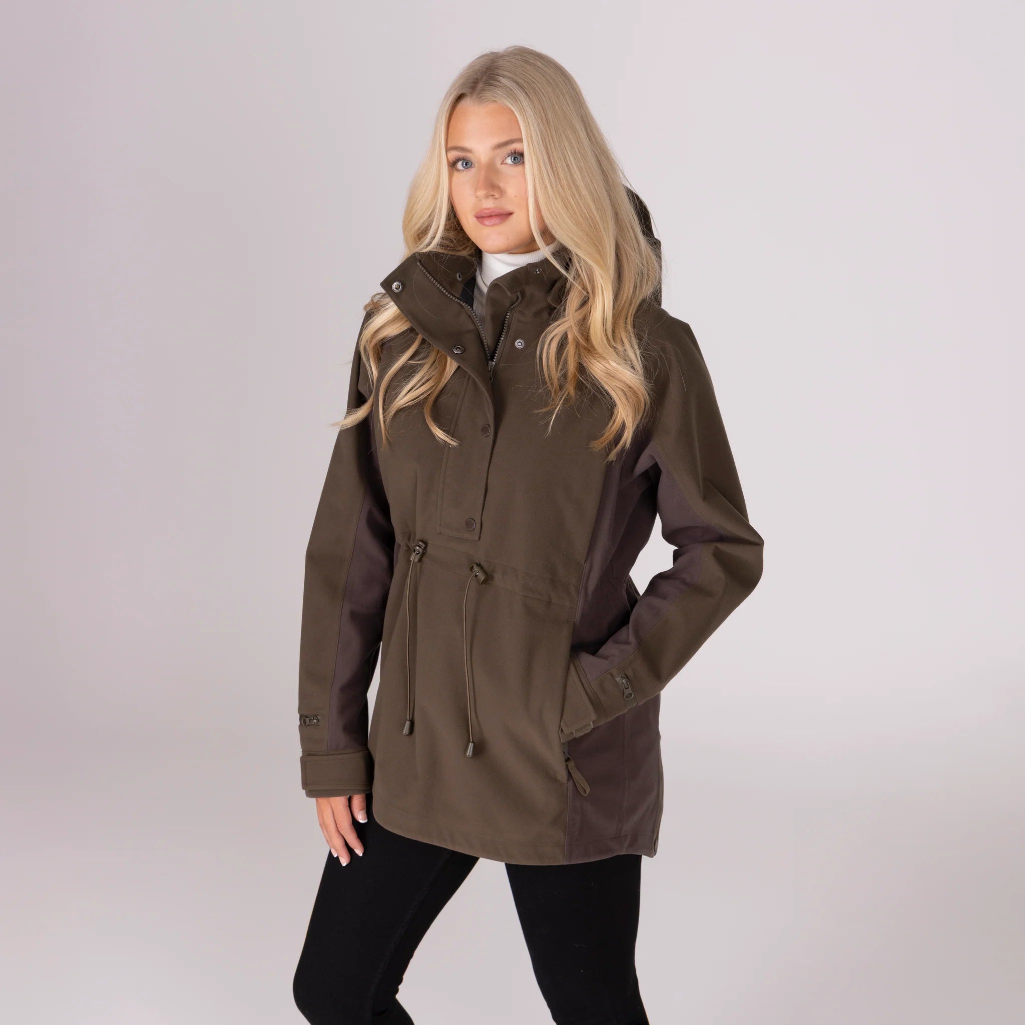 Shires Aubrion Heritage  Quarter Zip Jacket - Unisex, Waterproof, Detach Hood