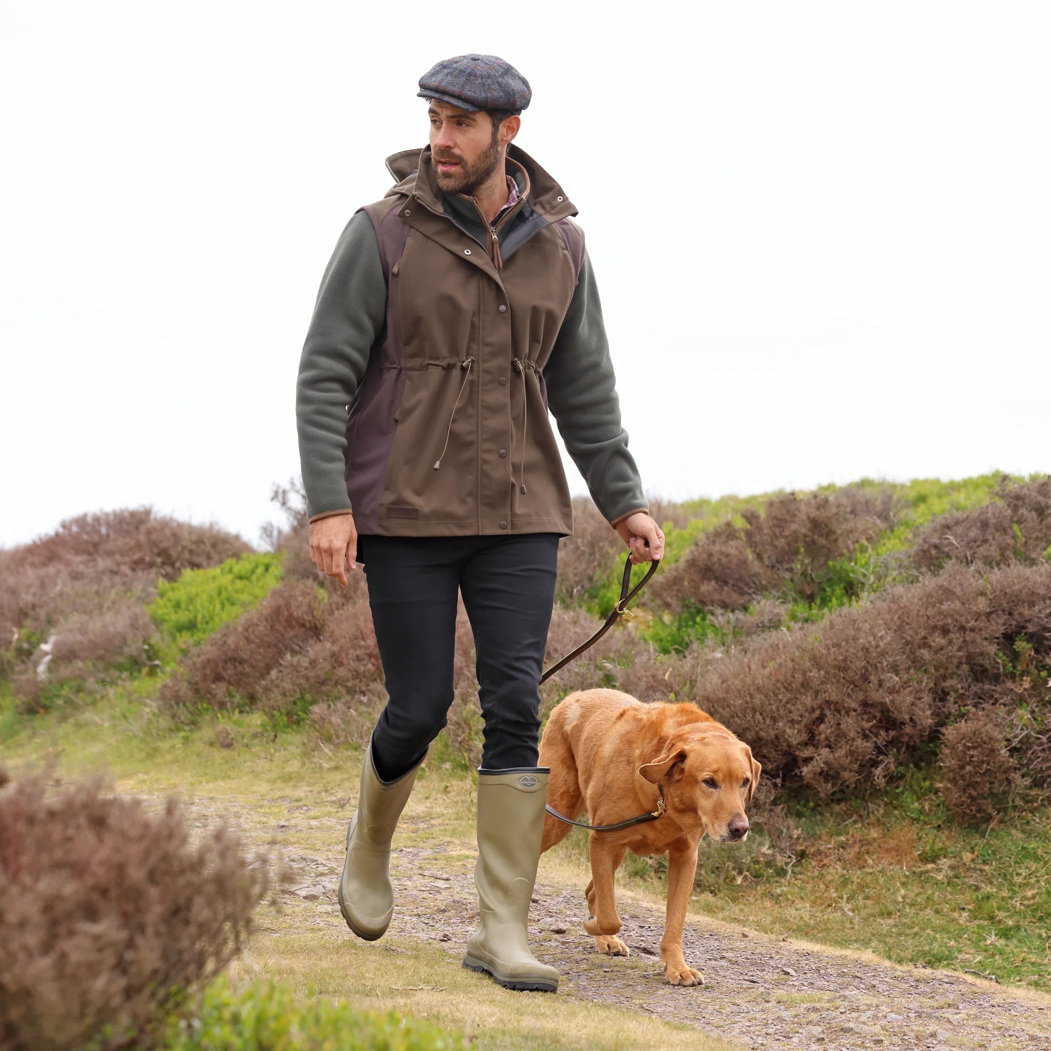 Shires Aubrion Heritage  Gilet - Unisex, Waterproof, Detach Hood