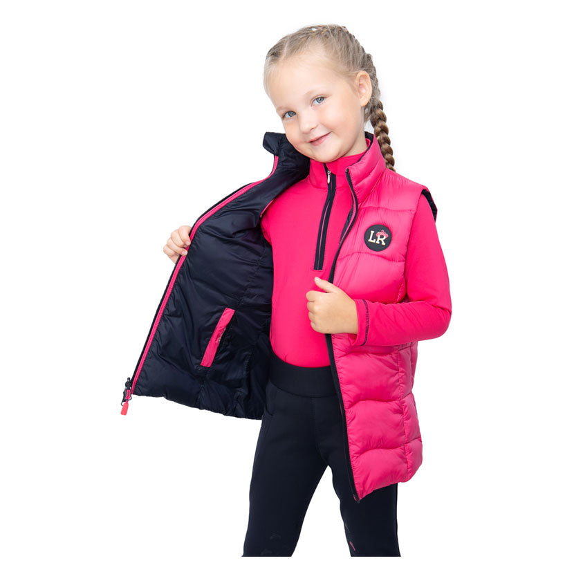 HY Analise Reversible Padded Gilet by Little Rider, Reversible Faux Down Filling