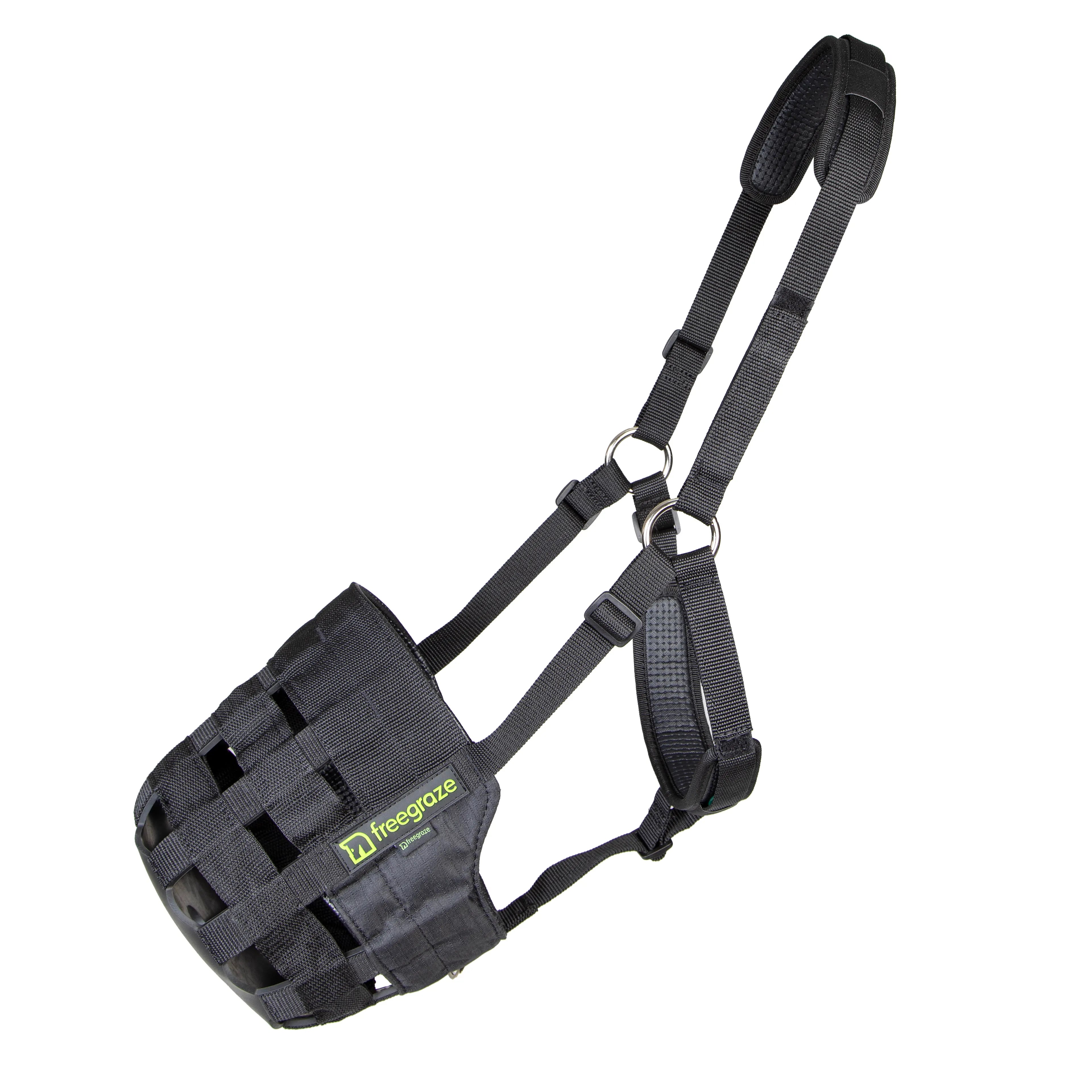 Shires Freegraze Comfort Padded Nylon Horse or Pony Grass Grazing Muzzle