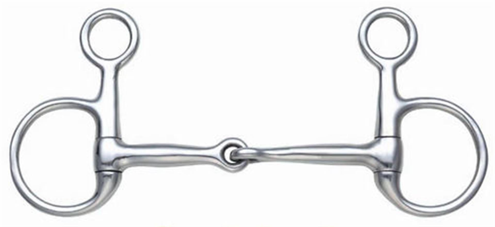 Shires Hanging Cheek Snaffle Jointed Bit Stainless Steel