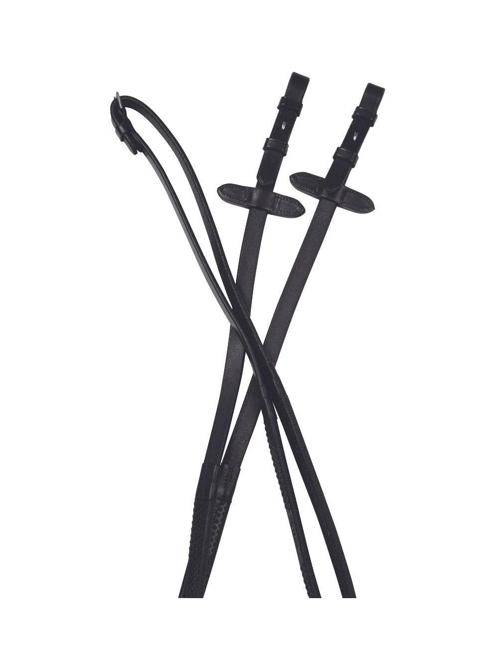 Picture of Collegiate Flexi Grip Reins IV, Black, Brown, 2 sizes.