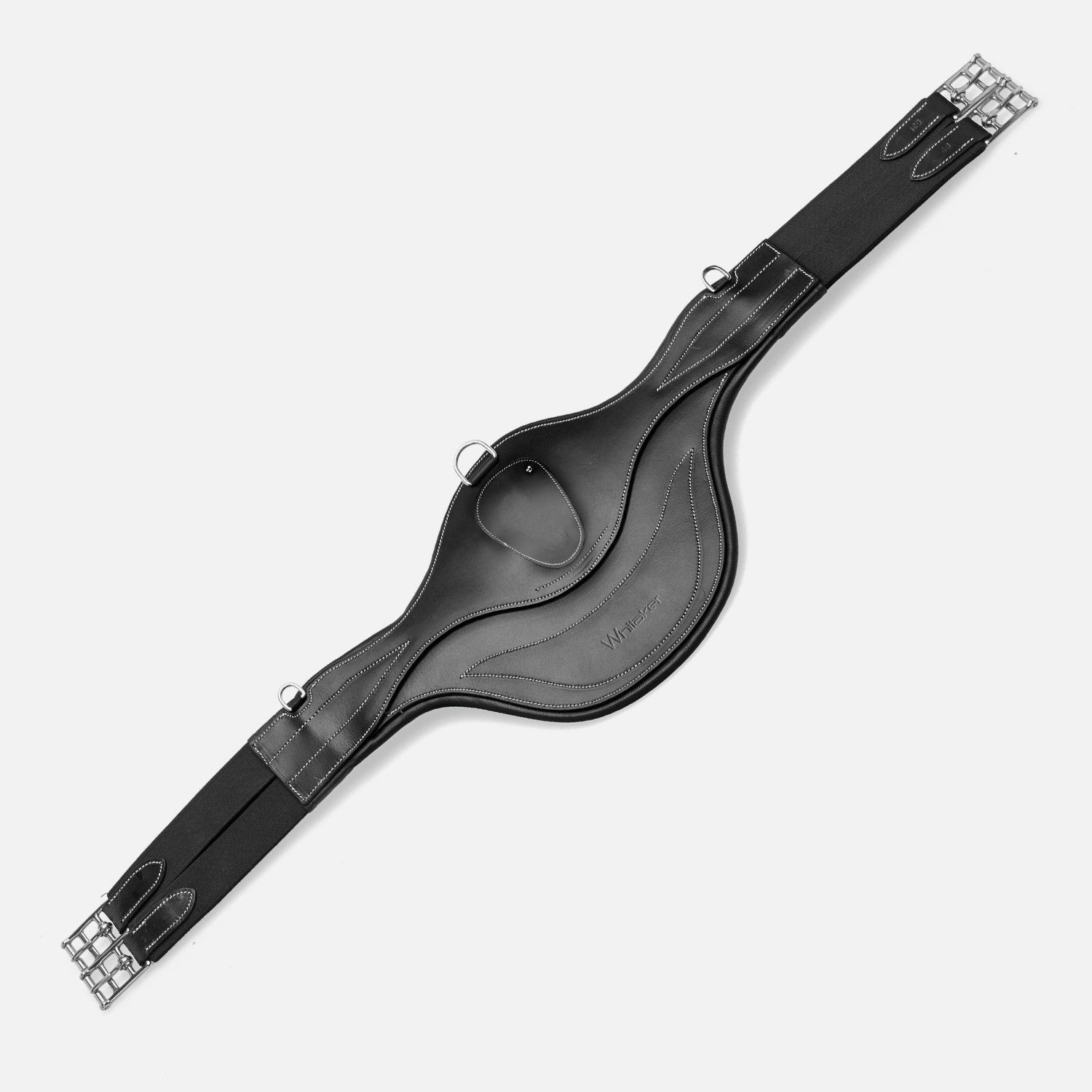 Picture of Whitaker Classic Leather Stud Guard Girth, Black or Havana, 40"-56"