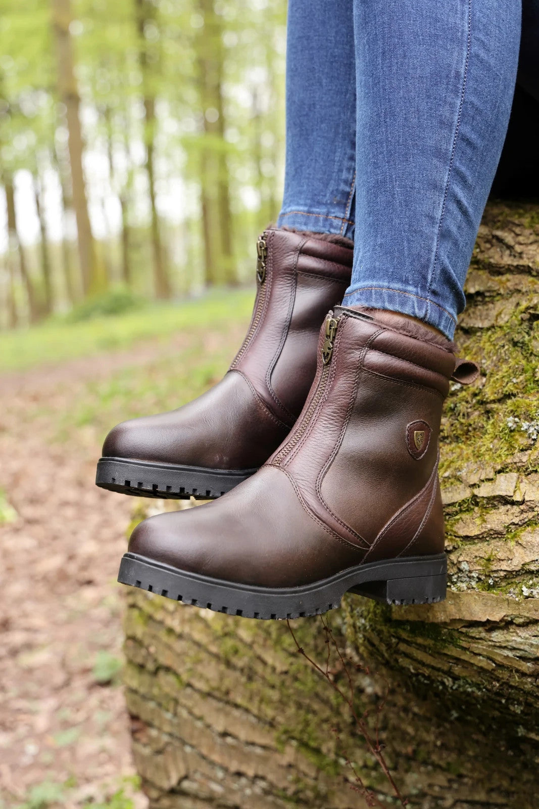 Picture of Shires Moretta Atri Zip Country Boots, Waterproof, Yard Boots, Brown
