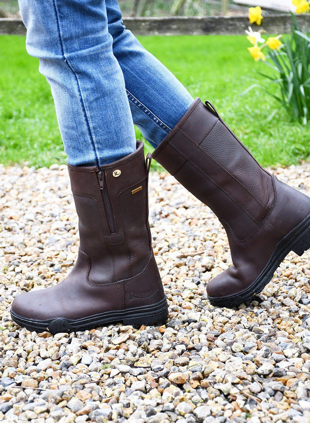 Picture of Rhinegold Hampton Waterproof Country Walking Boots, Brown, Sizes UK 3 - 12