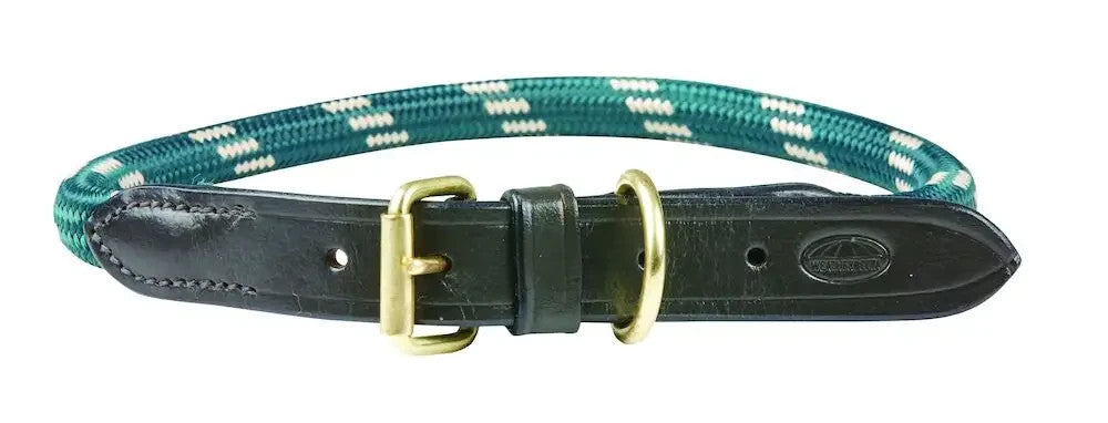 Picture of Weatherbeeta Rope Leather Dog Collar, 3 Colours, 4 Sizes