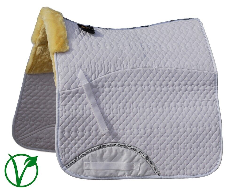 Picture of Rhinegold Luxe Fur Dressage Saddle Cloth,  5 Colour Options | Pony, Cob, Full