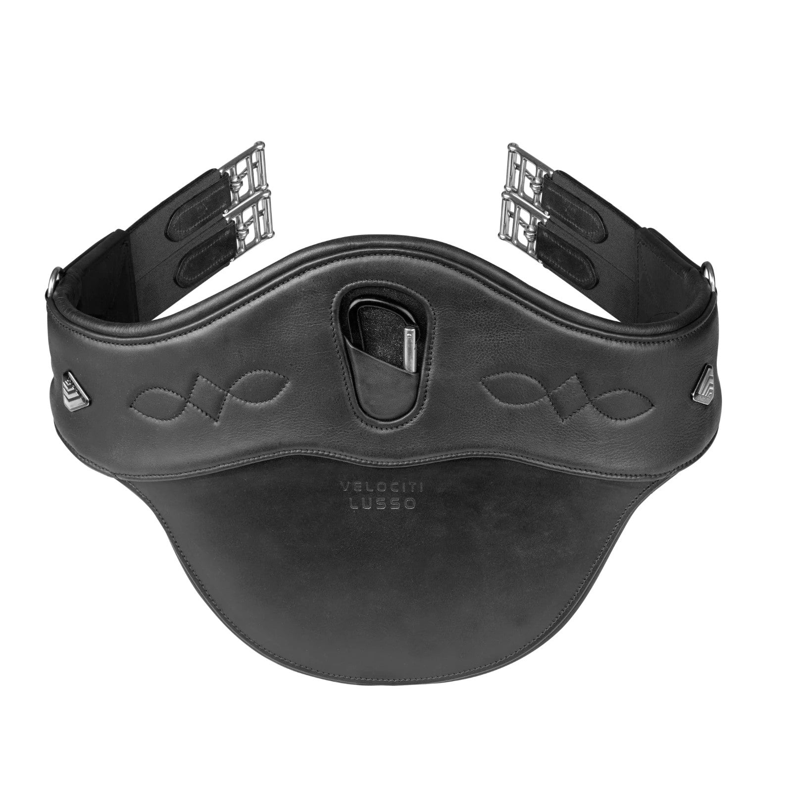 Picture of Shires Velociti Lusso Stud Girth, Black, Brown, 38-54"