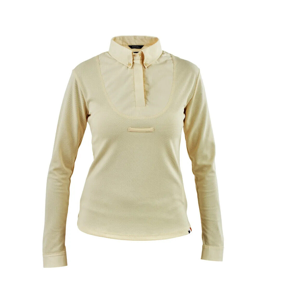 Picture of Shires Aubrion Ladies Long Sleeve Tie Shirt, Womens, White or Yellow, XXS - XXL