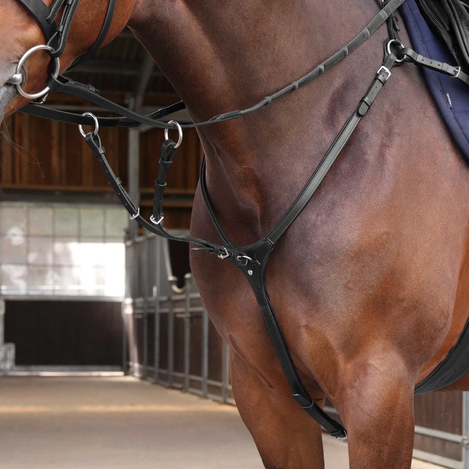 Picture of Shires Velociti LUSSO Elite Close Contact Breastplate, Black / Havana, 4 Sizes