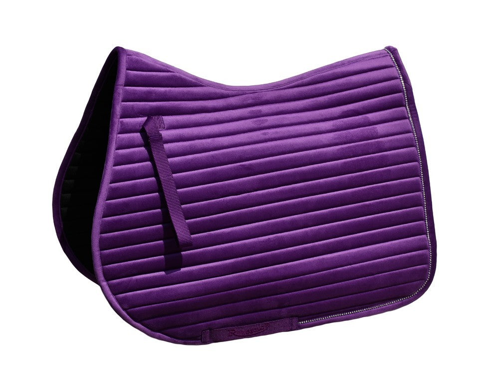 Picture of Rhinegold Diamante Channel Quilt GP Saddle Pad Saddlecloth, 7 Colours, 2 Sizes