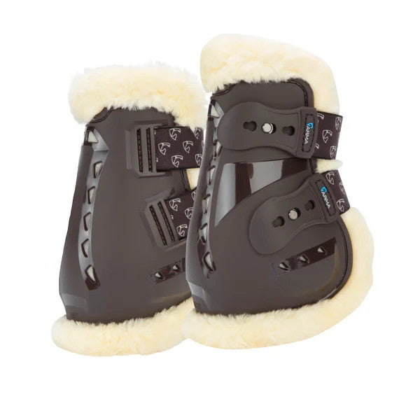 Picture of Shires ARMA Carbon Pro Fetlock Boots, Black / Brown , Cob/Full.