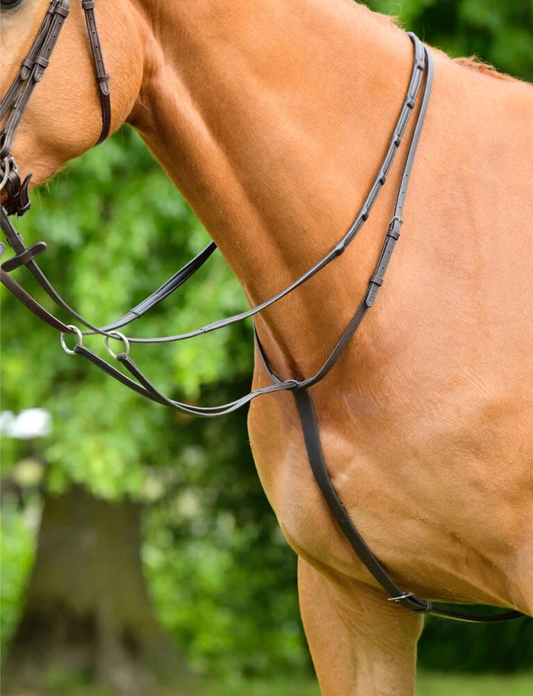 Picture of Collegiate Comfitec Opulux Plain Flat Running Martingale, Black, Brown, 4 Sizes.