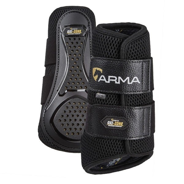 Picture of Shires ARMA OXI-ZONE Brushing Boots, Black / Brown , Cob/Full/X.Full