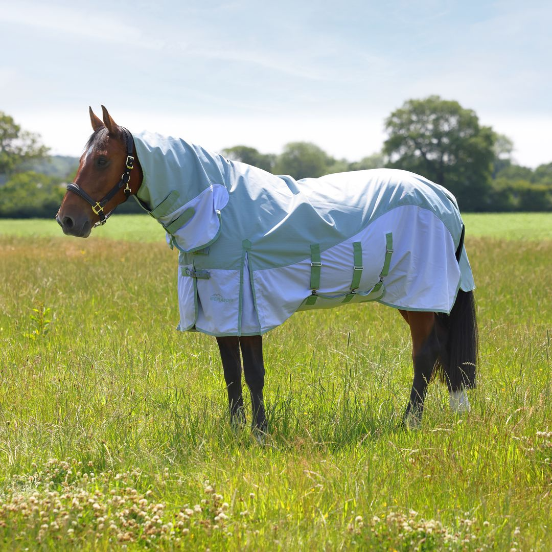 Picture of Shires Highlander Plus Waterproof Full Neck Combo Fly Horse Rug | 90% UV Protect
