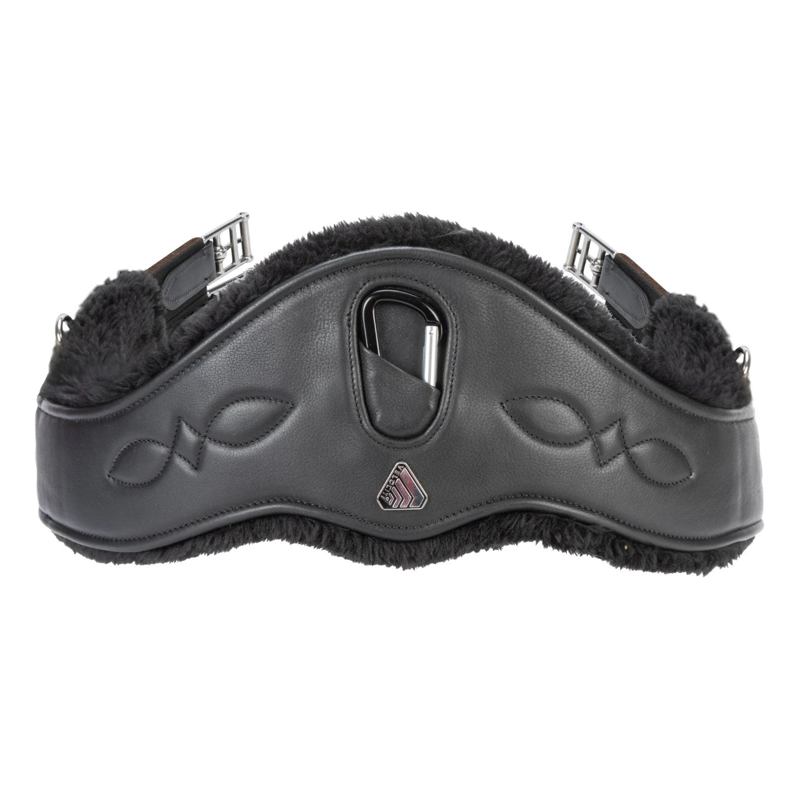 Picture of Shires Velociti LUSSO Anatomical SupaFleece Girth - with elastic, Black Havana