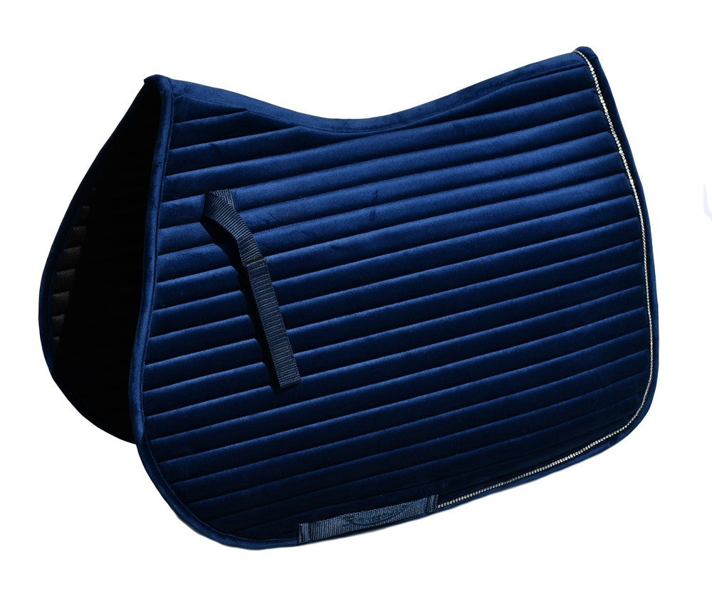 Picture of Rhinegold Diamante Channel Quilt GP Saddle Pad Saddlecloth, 7 Colours, 2 Sizes