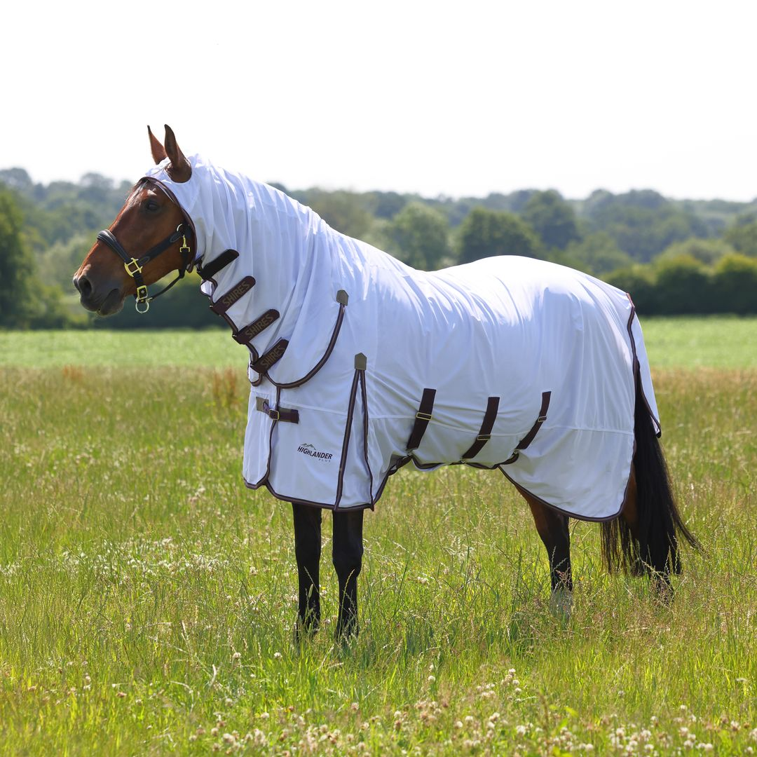 Picture of Shires Highlander Plus Fly Sheet Combo Rug, Fly Rug, UV protection, Belly Flap