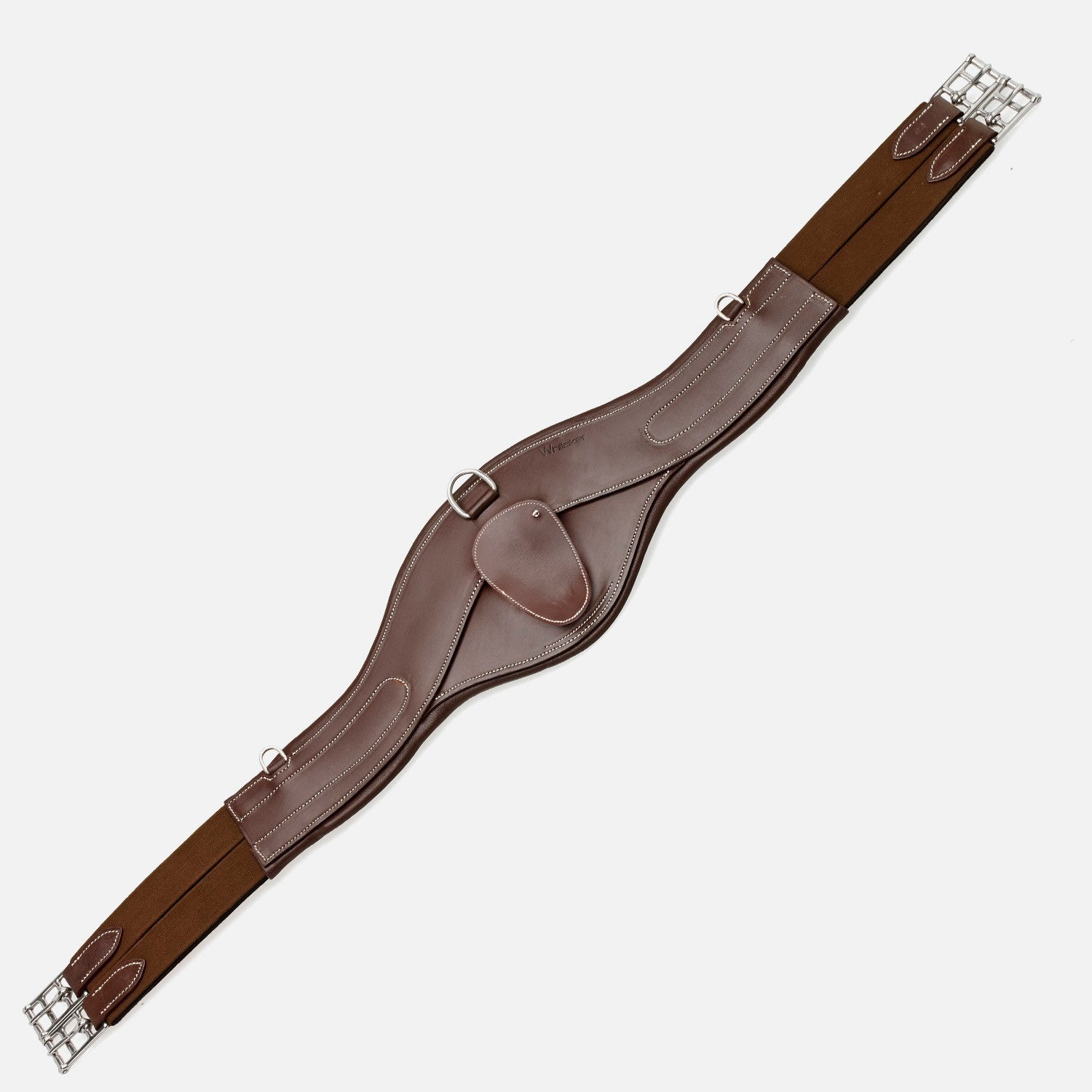 Picture of Whitaker Classic Leather Pressure Girth, Black or Havana, 38"-56"