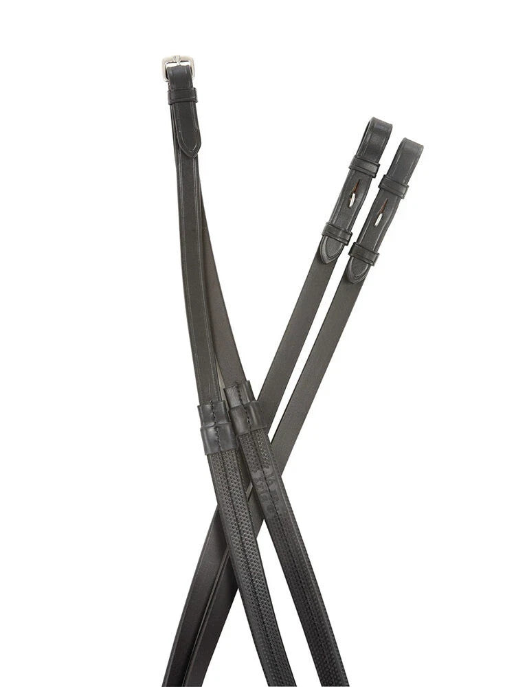 Picture of Kincade Rubber Reins II, Horses, Ponies, Black, Brown.