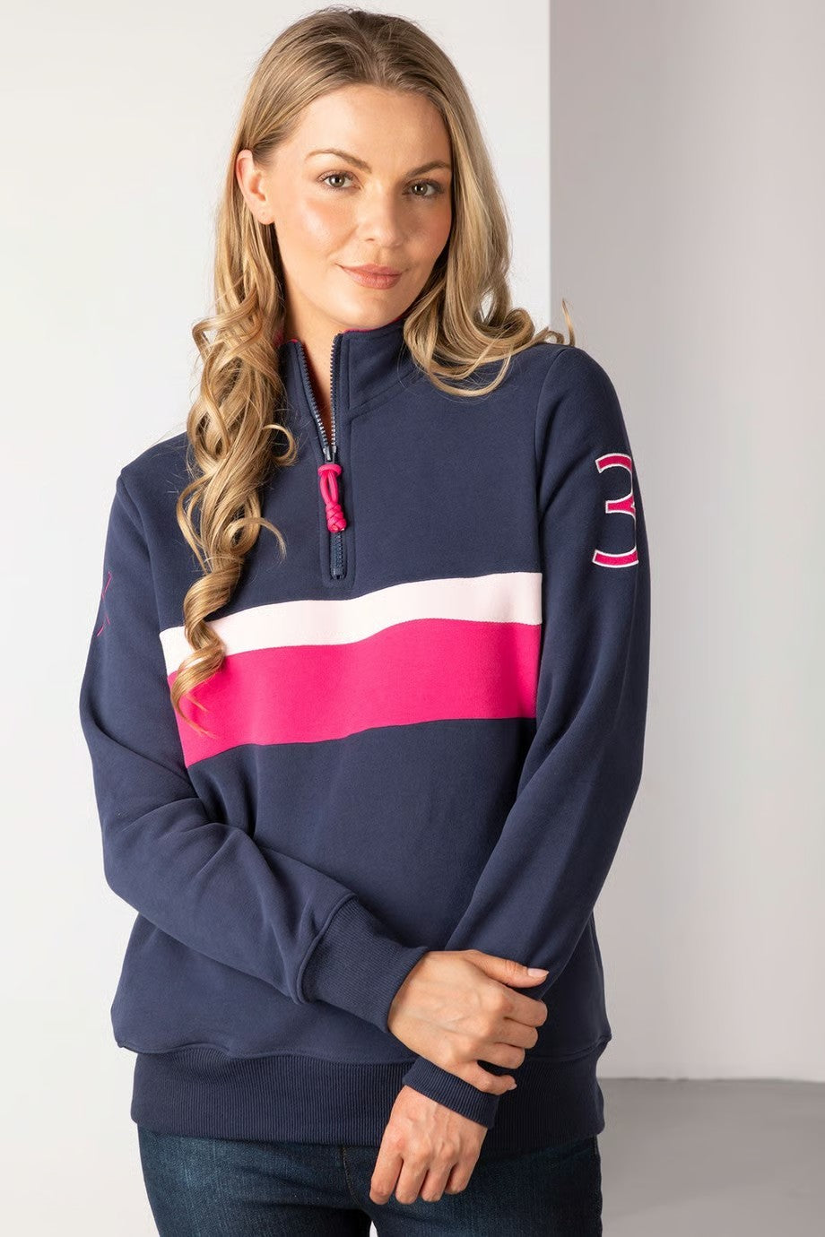 Picture of Rydale Ladies Stripe Sweatshirt - Bramham, 3 Colour Options