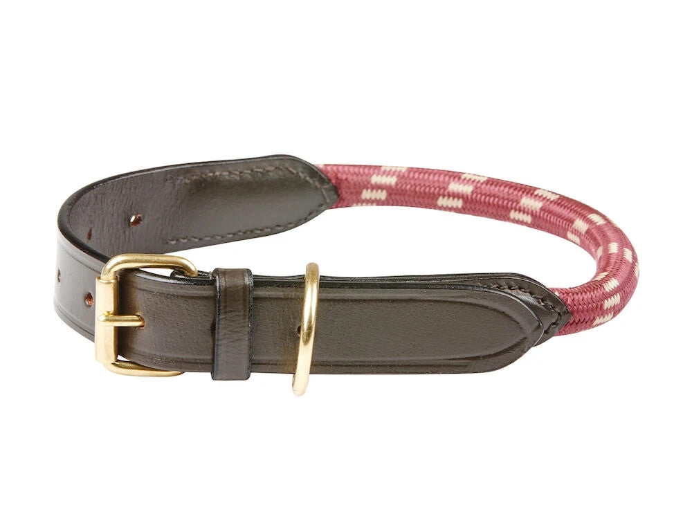 Picture of Weatherbeeta Rope Leather Dog Collar, 3 Colours, 4 Sizes