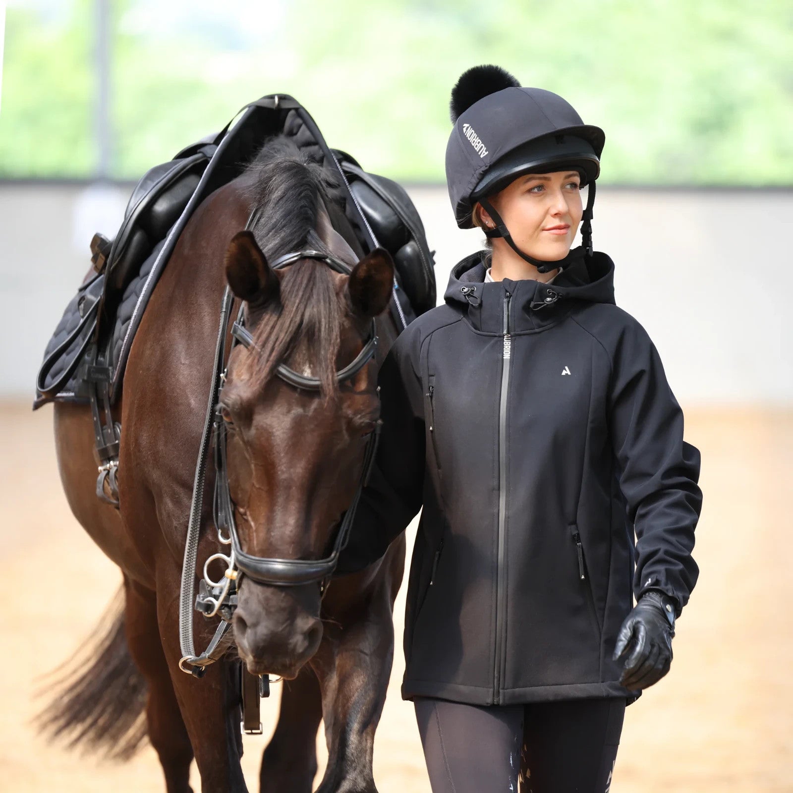 Picture of Shires Aubrion React Unisex Coat/Jacket , Windproof, Hood, Fleece Inner,