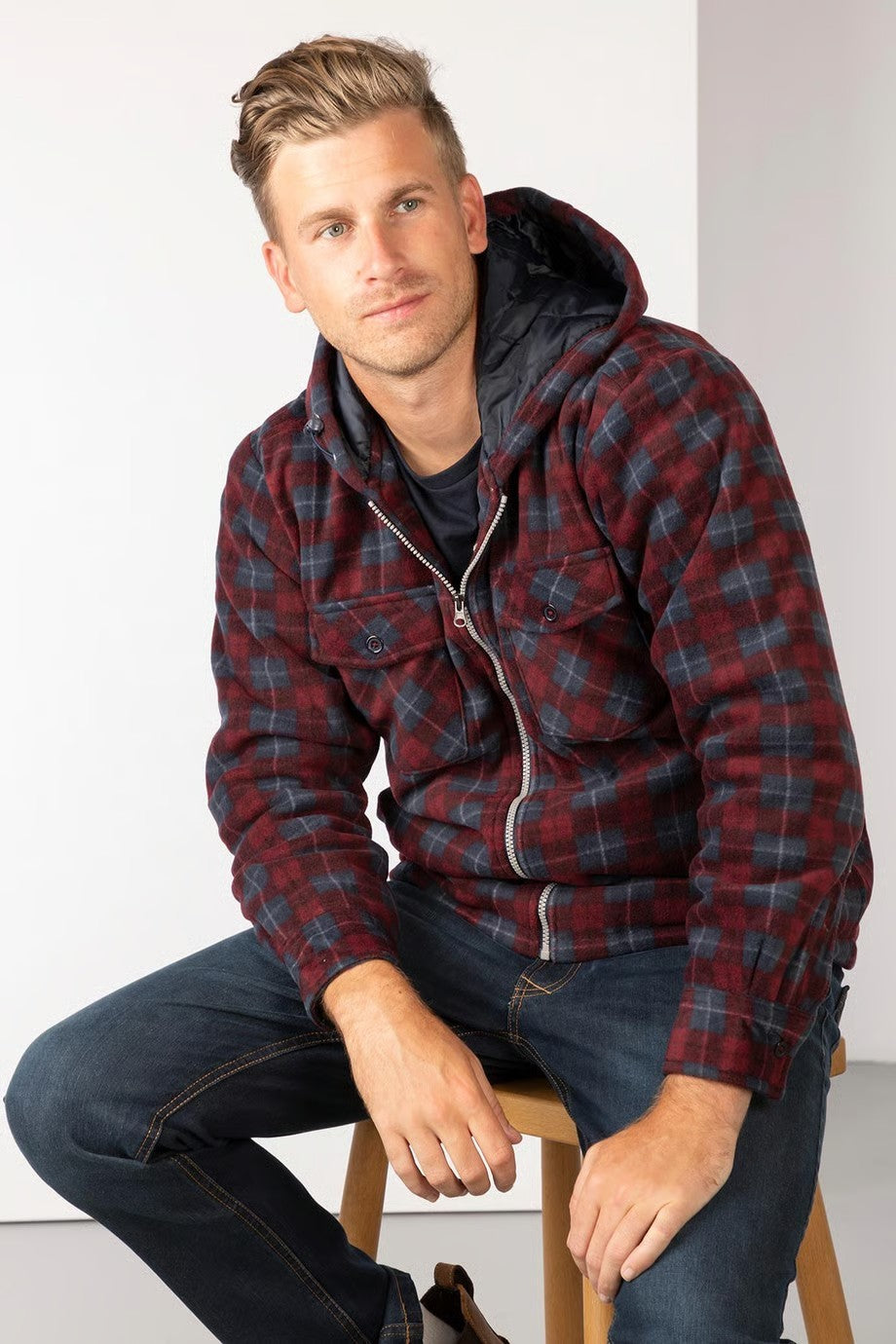 Picture of Rydale Men's Hooded Fleece Overshirt - Ulrome, S-3XL