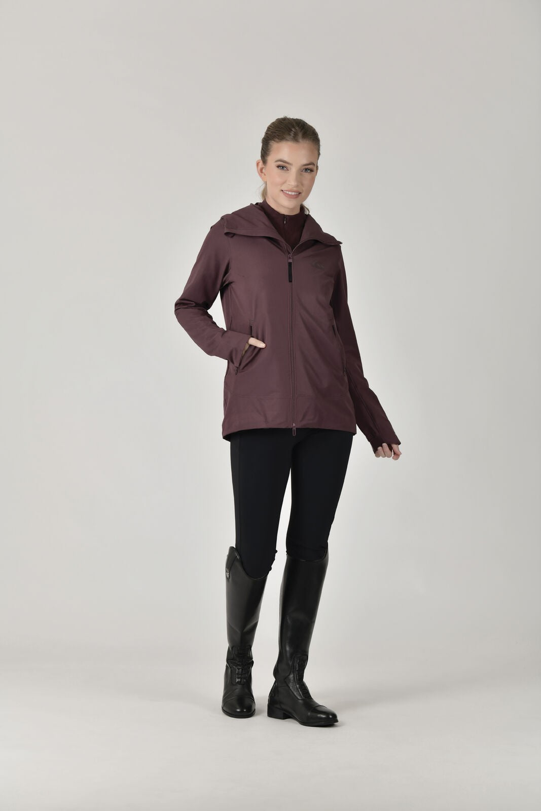 Picture of WEATHERBEETA ABRASION PROOF STRETCH RIDING JACKET, COAT WITH HOOD, SHOWERPROOF.