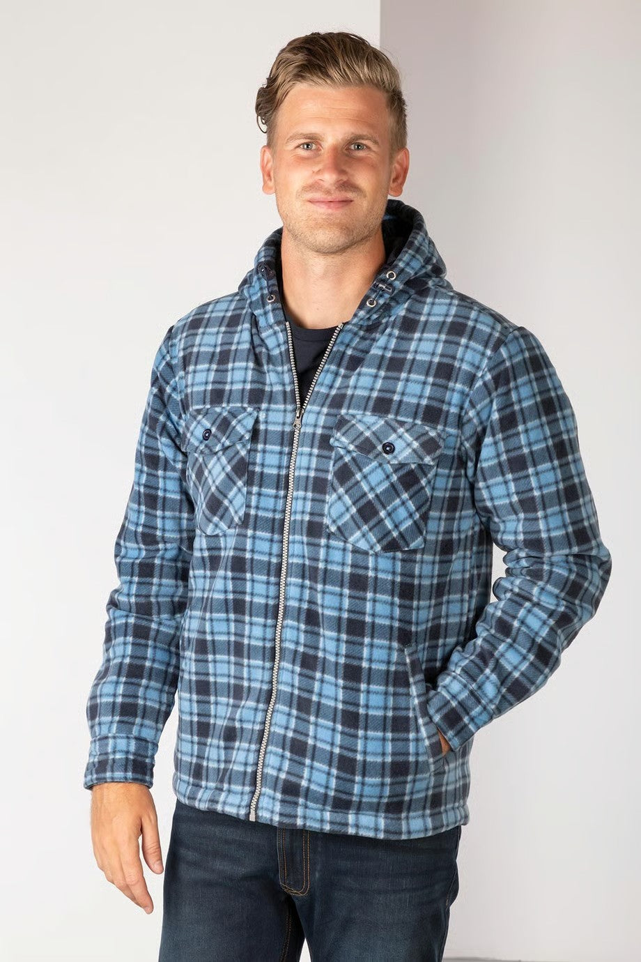 Picture of Rydale Men's Hooded Fleece Overshirt - Ulrome, S-3XL