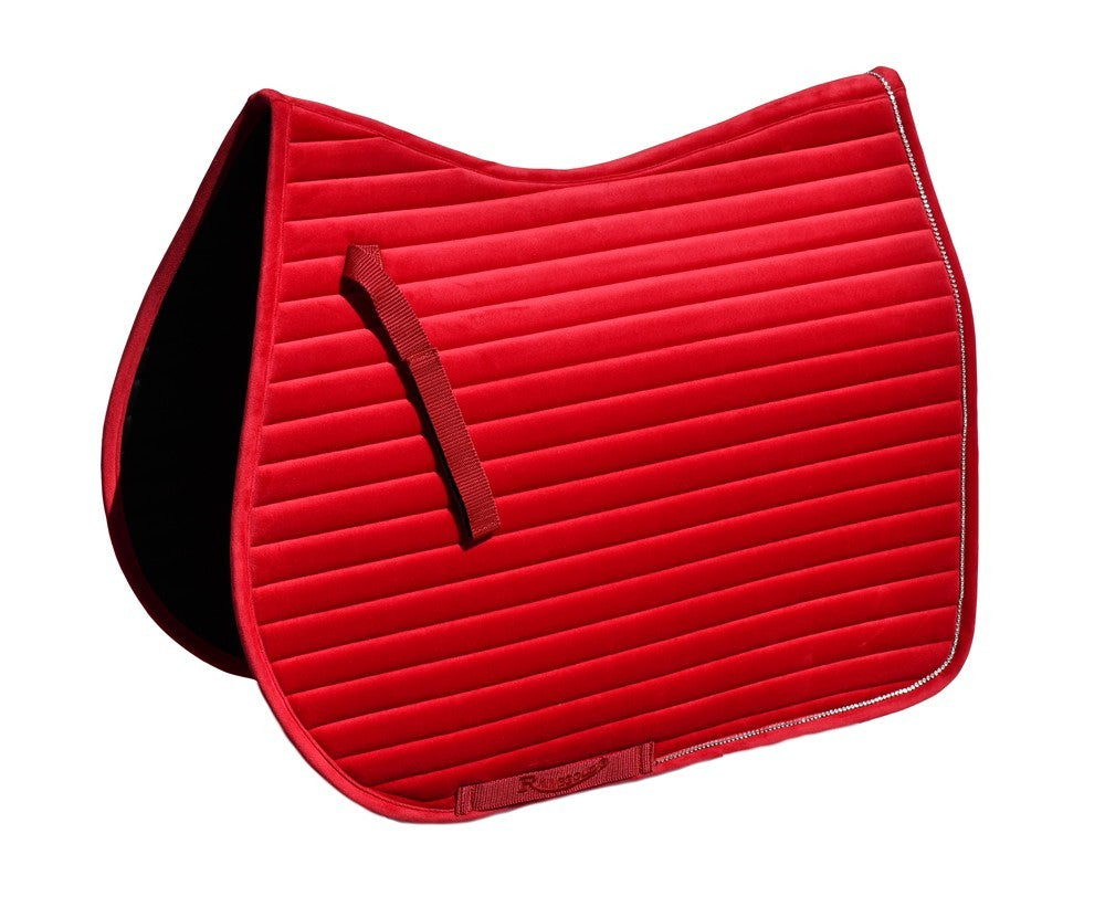 Picture of Rhinegold Diamante Channel Quilt GP Saddle Pad Saddlecloth, 7 Colours, 2 Sizes